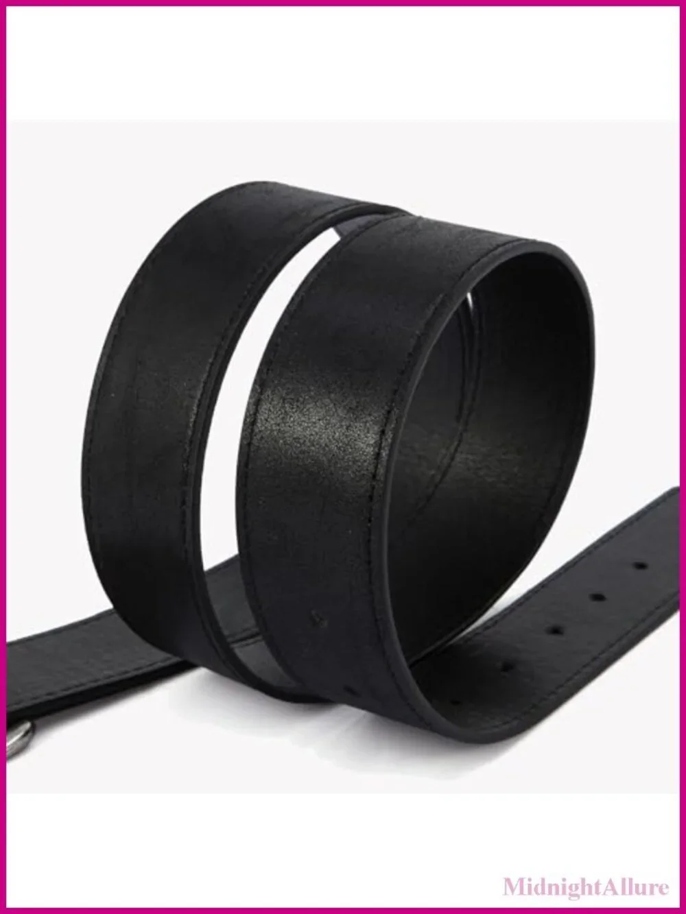 Wide Chunky Faux Leather Belt Vintage Square Buckle Waist Cincher